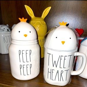 Rae Dunn easter peep mug & canister